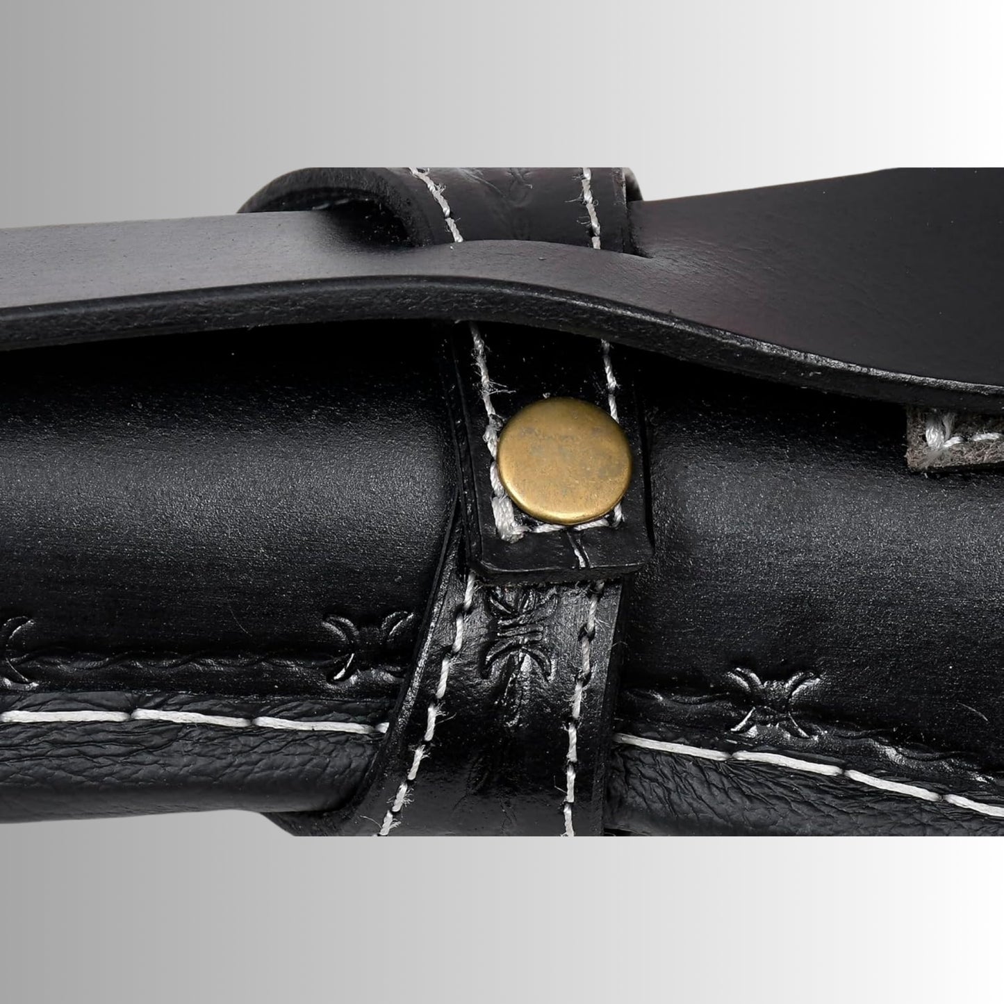 Leather Pistol Holster with Ammo Loops