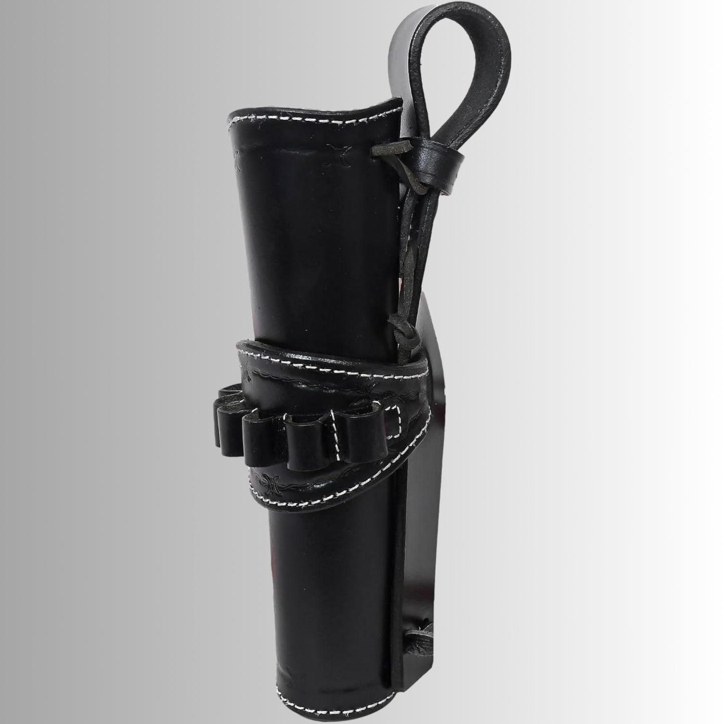 Leather Pistol Holster with Ammo Loops