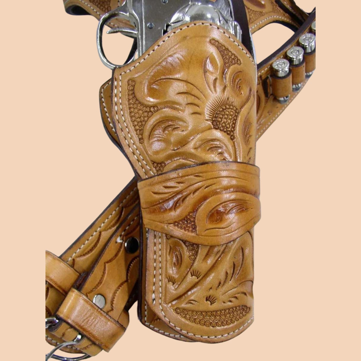 Handcrafted Leather Holster Belt – Western Fast Draw Sixgun Style